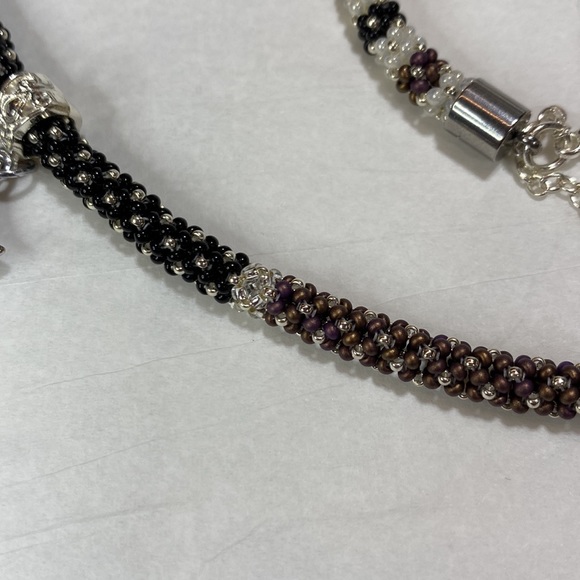 NEW❤️. OWL/HEART Jewelry Set Soft White/Chocolate Brown/Black/Silver by JFTH - Picture 8 of 8